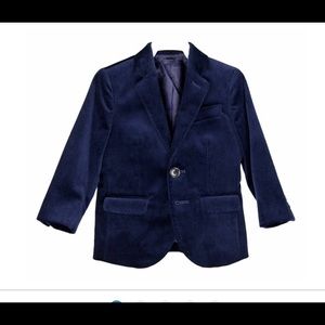 Boy’s Crewcuts Navy Blue Velvet Blazer size 5